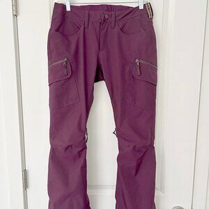 Burton Ski Pants Burgundy Snowboard Ski Womens XS